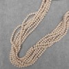 Cuentas facetadas beige de cristal checo en forma de rondel, diámetro 6×5 mm ±, longitud 41 mm ± en hilo