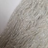 Cuentas de cristal checo blanco con tonalidad 'gasolina', rondel facetado, diámetro 3x2,5 mm ±, longitud 40 cm ± en hilo