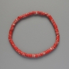 Pulsera de varisita roja (discos prensados), diámetro 4,5×2,5 mm, longitud 18 cm, elástica