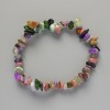 Pulsera Variada de piedra natural en fragmentos, diámetro 7×2 mm, longitud 18 cm ± (elástica)