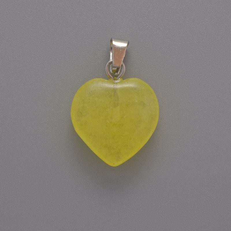 Colgante Corazón de Citrino 20 × 20 mm