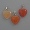 Colgante Corazón de cornalina, diámetro 15×15×6 mm, longitud 23 mm ±