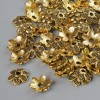Terminales para bisutería, diámetro 7×2 mm, diámetro del orificio 1,5 mm, empaque 20 g ± color dorado del metal ~120 piezas