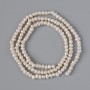Cuentas de perlas de agua dulce, diámetro 2,5–3 mm, longitud 35 cm, en hilo