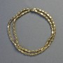 Cuentas de hematita doradas, forma ovalada-rectangular, diámetro 3×5 mm, longitud 41 cm ± (hilo)