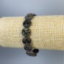 Pulsera de hematita y madera multicolor, diámetro 12×4 mm +-, longitud 18 cm +-, elástica
