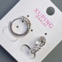 Pendientes Xuping rodio 7×17 mm