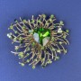 Broche Acento con strass azules y cristal azul