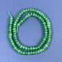 Cuentas de crisoprasa rodel 6x4 mm ± en hilo, longitud 38 cm+