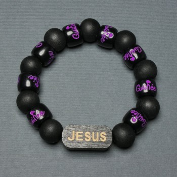 Pulsera de cuentas de madera, diámetro 12 mm ±; inserto de madera, diámetro 25×11 mm ± 18 mm ±; elástico