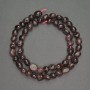 Cuentas facetadas de granate natural, diámetro 6 mm ±, longitud 39 cm ±