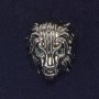 Broche 'León' con cristales verdes