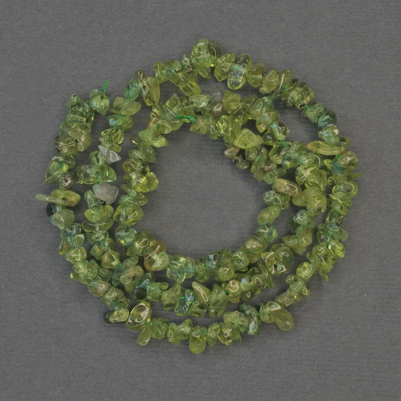 Cuentas de crisoprasa, granitos 5×3 mm en hilo, longitud 40 cm+