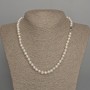 Collar de perlas naturales de río 7×6 mm, 45 cm ± con cierre