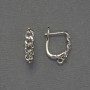 Ganchos para pendientes de metal plateado 18×4 mm – par