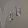 Ganchos plateados 17×6 mm para pendientes - par