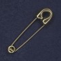 Broche-alfiler de metal dorado 17×72 mm ±