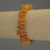 Pulsera de fragmentos de ámbar 12×3,5 mm ± con cuentas de vidrio de 3 mm ±, longitud 18 cm ±, elástica