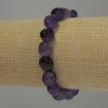 Pulsera elástica de amatista, bolitas pulidas, diámetro 10×9 mm (+/-), longitud 18 cm