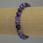 Pulsera de ágata facetada, cuentas de 8 mm ±, longitud 18 cm, elástica