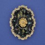 Broche Haliotis dorado con aro metálico 43×32 mm+