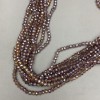 Cuentas facetadas de cristal checo en hilo marrón transparente con recubrimiento tipo gasolina, rondel facetado, diámetro 6×5 mm, largo 40-41 cm