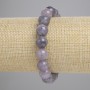 Pulsera de iolita con bolas lisas, diámetro 10 mm ±, longitud 18 cm ±, elástica