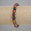 ¡Rebaja! Pulsera de ágata facetada con cuentas de 8 mm, longitud 18 cm, elástica