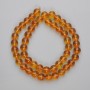 Cuentas de citrino prensadas, bolas lisas de 8 mm en hilo, longitud 38 cm+