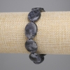 Pulsera de lavrikita ovalada, diámetro 19×15 mm, longitud 18 cm, elástica