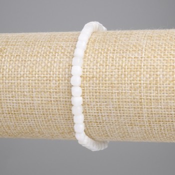 Pulsera de adularia facetada en cubos, diámetro 4×4 mm, longitud 18 cm, elástica