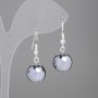 Pendientes de hematita, bola lisa, diámetro 12 mm