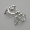 Ganchos plateados para pendientes 16x11 mm - par