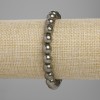 Pulsera de pirita, cuentas lisas de 8 mm, longitud 18 cm ±, elástico
