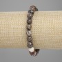 Pulsera de obsidiana con cuentas lisas de 8 mm ±, longitud 18 cm ±, elástica