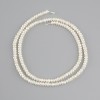 Cuentas de perlas de agua dulce, diámetro 3–3,5 × 2 mm, longitud 36 cm aprox., en hilo