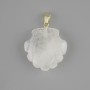 Colgante concha de cristal de roca 22×22×mm+-, longitud 30 mm+-