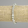 Pulsera de labradorita artificial, cuentas lisas de 6 mm, longitud 18 cm ±, elástica