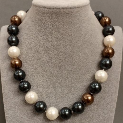 Collar de perlas de Mallorca, longitud 43 cm ± con cierre