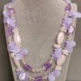 Collar largo de piedras variadas, longitud 78 cm+