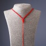 Cordón rojo para cuello 60 cm