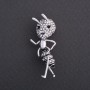 Broche 'Hormiga valiente' 4×2 cm, color plata