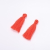 Pincel mini de algodón naranja para manualidades, longitud 3 cm, diámetro 4 mm, par