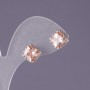 Pendientes con cristales amarillos en forma de rombo, diámetro 10 mm