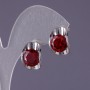 Pendientes con cristales rojos ovalados 12×16 mm