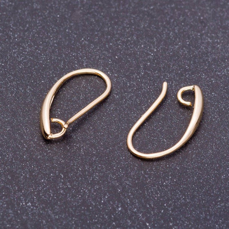 Ganchos para pendientes, longitud 18 mm, color "dorado claro"