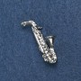 Broche musical 'Saxofón' 38×18 mm, color plata