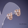 Pendientes Xuping «Trébol» 14×10 mm «baño de oro 18K»
