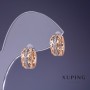 Pendientes Xuping 13×7 mm, baño de oro 18K