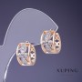 Aretes Xuping 15×9 mm «baño de oro 18K»